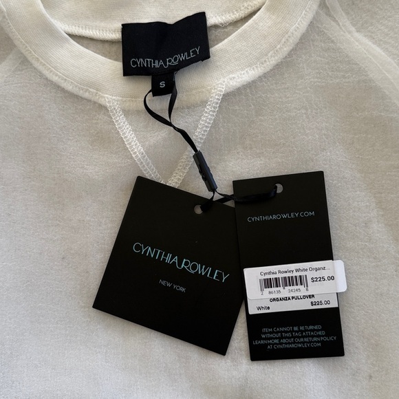 Cynthia Rowley Organza Pullover White Medium - Picture 6 of 11